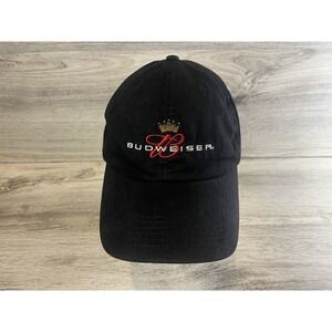 Vintage 2003 Budweiser King Of Beers Strapback Adjustable Hat‎ Cap Black